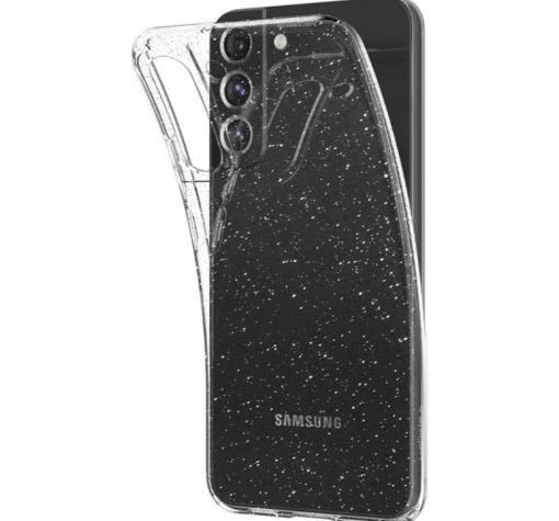 Силиконов калъф / гръб / TPU кейс за Samsung A35 - прозрачен със брокат