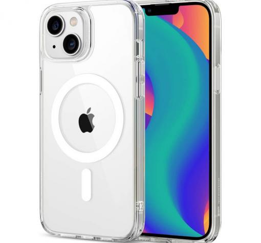 Силиконов калъф / гръб / Clear Case MagSafe за Apple iPhone 13 - Прозрачен кейс