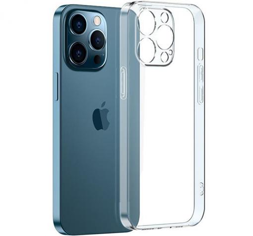 Луксозен силиконов калъф / гръб / TPU кейс Jelly 2.0mm за Apple iPhone 13 Pro Max 6.7" - прозрачен със защита за камерата