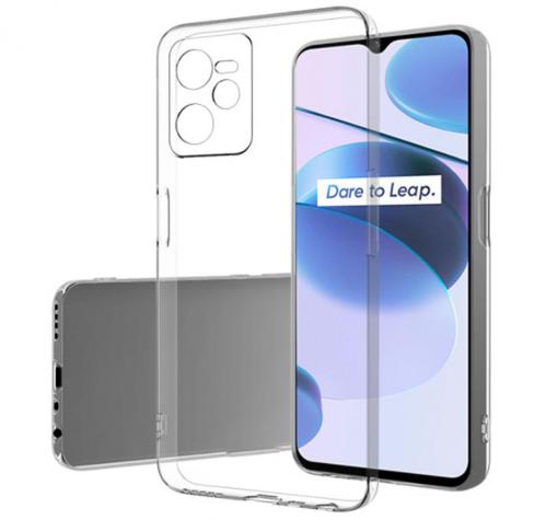 Луксозен силиконов калъф / гръб / TPU кейс Jelly 2.0mm за Realme C35 - прозрачен със защита за камерата