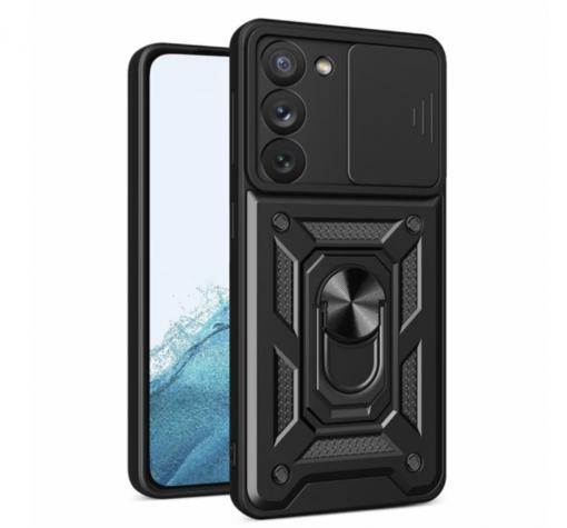 Силиконов гръб TPU кейс Slide Camera Case Magnetic Finger Ring Car Holder за Samsung S23 Plus
