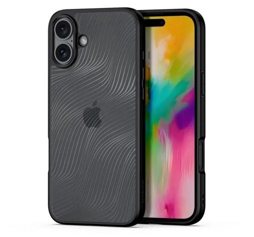 Силиконов твърд кейс Dux Ducis AIMO за iPhone 16 - черен гръб