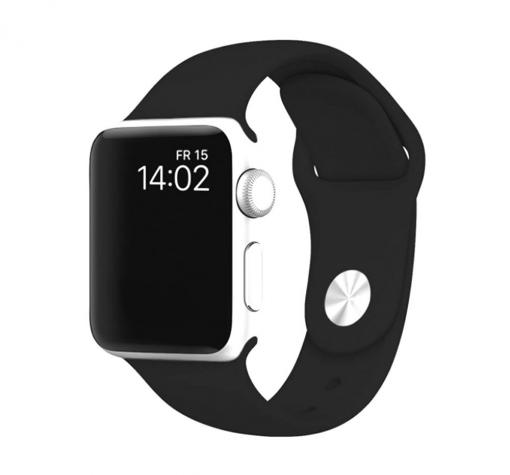 Силиконова каишка за Apple Watch 38мм / 40мм - чернa