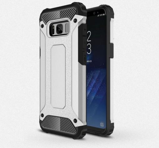Силиконов гръб TPU Spigen Hybrid с твърда част за Samsung S8 G950 - сив
