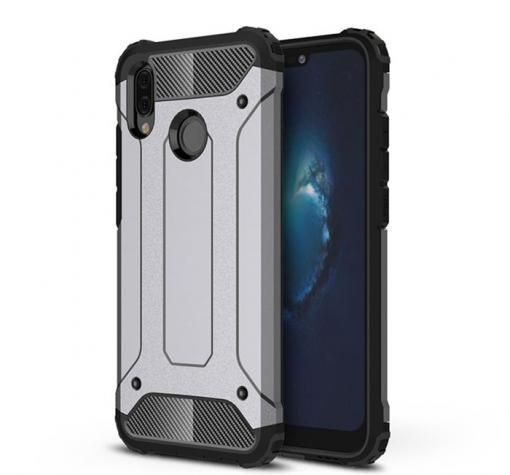 Силиконов гръб TPU Spigen Hybrid с твърда част за Huawei P20 Lite - сив