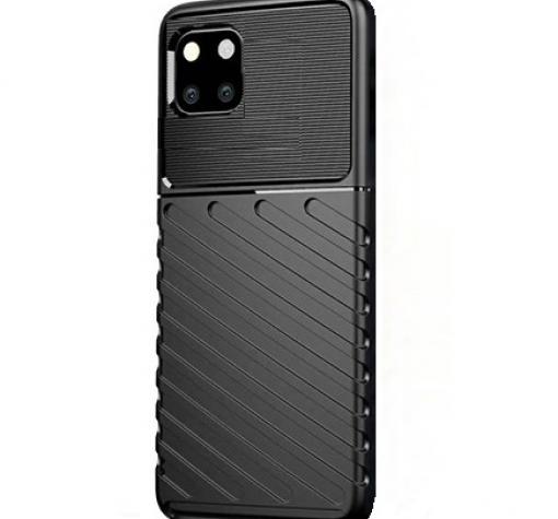 Луксозен силиконов калъф / гръб / TPU за Apple iPhone 11 Pro Max 6.5" - черен / Bozzy Rugged