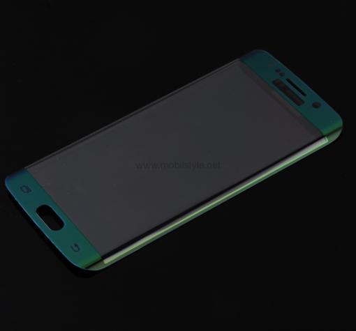Скрийн протектор извит ТПУ / мек / удароустойчив Full Screen за Samsung S6 Edge G925 / S6 EDGE - зелен