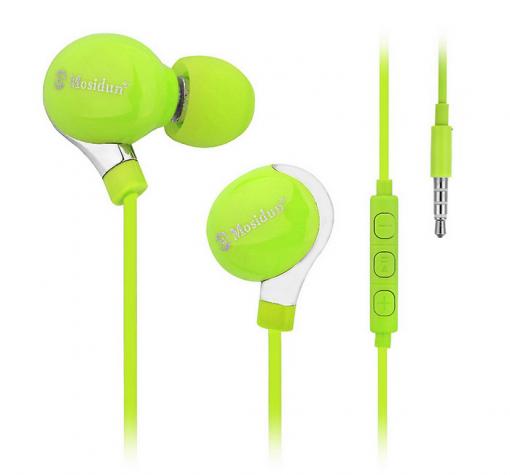 Стерео слушалки Mosidun Classic 3.5mm за смартфон - зелени