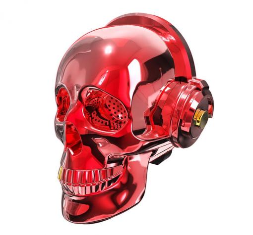 Bluetooth тонколона Skull Head / Skull Head Bluetooth Wireless Stereo Speaker - червена