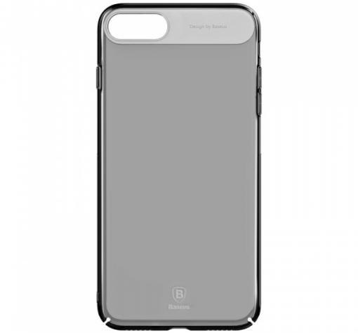 Луксозен твърд гръб Baseus Sky Case за Apple iPhone 7 Plus - черен / прозрачен