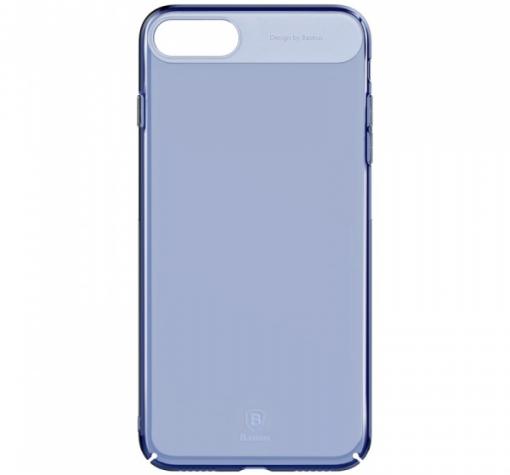 Луксозен твърд гръб Baseus Sky Case за Apple iPhone 7 Plus - син / прозрачен