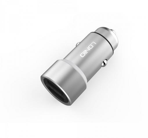 Зарядно за кола LDNIO C302 / DC 12V -24V / с 2 USB порта 3.6A за Samsung , Sony , HTC , Nokia , LG , Huawei, ZTE, Lenovo и др. - сребристо