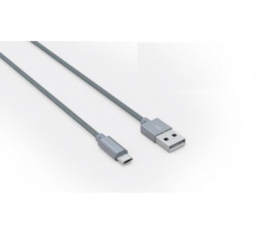 Оригинален USB кабел LDNIO Micro USB Cable LS-08 за Samsung, LG, HTC, Sony, Lenovo и други - сребрист / кръгъл