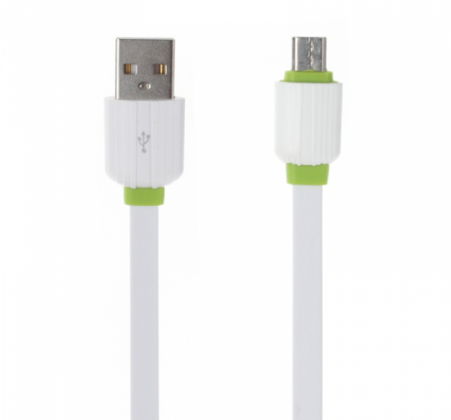 Оригинален USB кабел LDNIO Micro USB Cable LS-05 за Samsung, LG, HTC, Sony, Lenovo и други - бяло и зелено / 1 метър
