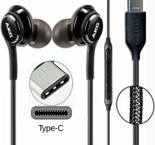 Оригинални стерео слушалки AKG / handsfree / за Samsung S24 Type-C - черни