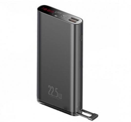 Универсална външна батерия BASEUS PPXC-01 20000mAh PD 3.0 / QC3.0 / 2xUSB-A / USB Type-C+ Місrо UЅВ / Universal Power Bank BASEUS PPXC-01 20000mAh 22.5W - черна