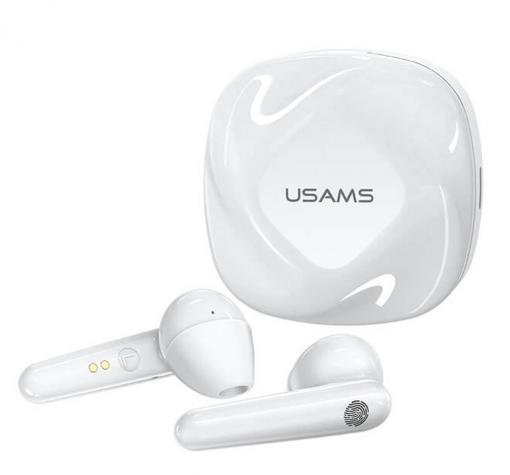 Безжични Bluetooth слушалки USAMS SD001 / Bluetooth Handsfree Wireless USAMS SD001 - бели