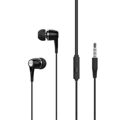 Стерео слушалки XO EP21 / handsfree / 3.5mm - черни
