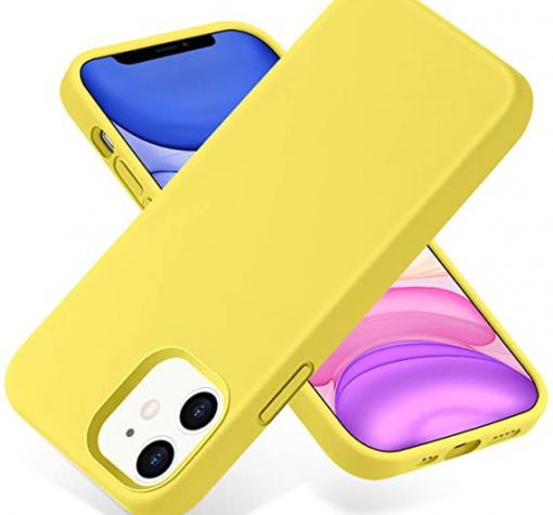 Луксозен силиконов калъф / гръб / TPU Soft Jelly Case за Apple iPhone 12 /12 Pro 6.1'' - Жълт