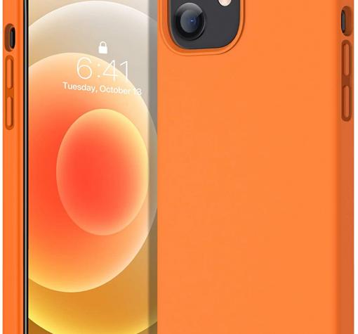 Луксозен силиконов калъф / гръб / TPU Soft Jelly Case за Apple iPhone 12 Pro Max 6.7" - Оранжев