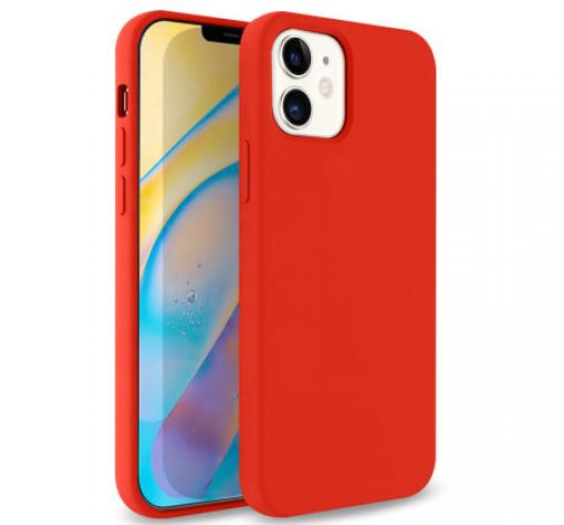 Луксозен силиконов калъф / гръб / TPU Soft Jelly Case за Apple iPhone 12 /12 Pro 6.1'' - Червен