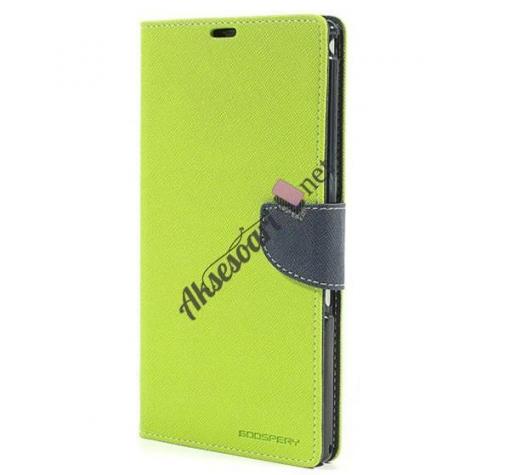Калъф Flip тефтер Mercury GOOSPERY Fancy Diary със стойка за Huawei Ascend P8 Lite / Huawei P8 Lite - зелен