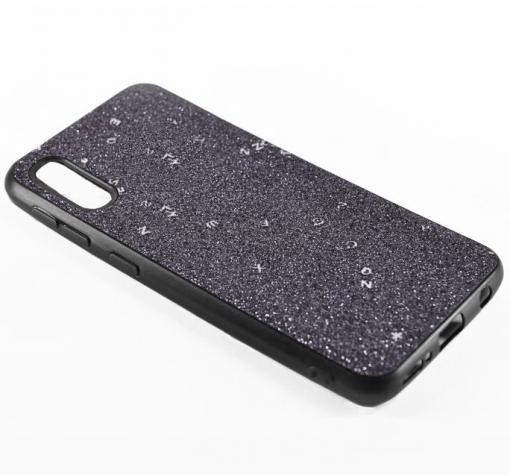 Луксозен силиконов калъф / гръб / TPU Sparking Case за Huawei P30 Pro - черен брокат / черен кант