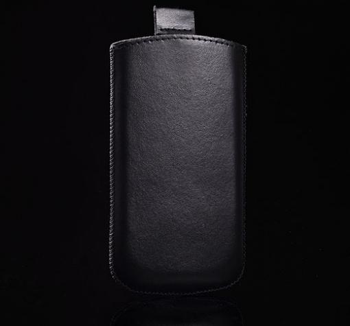 Кожен калъф с издърпване за Nokia Lumia 900 - Черен