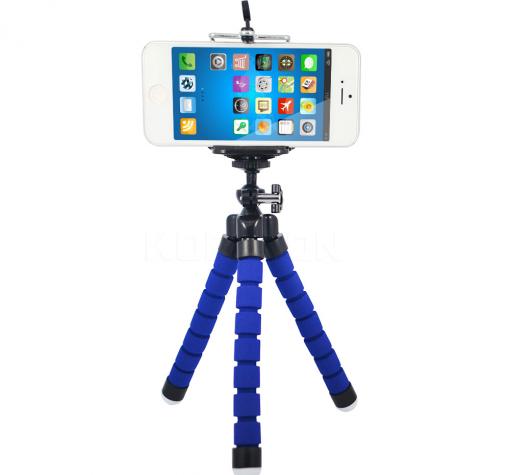 Универсална стойка Spider Tripod Mini за смартфон и фотоапарат - синя