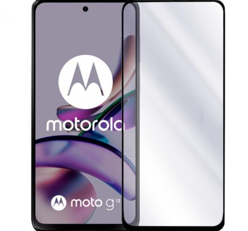 Full cover Tempered glass Full Glue screen protector Motorola Moto G13 / G23 / Извит стъклен скрийн протектор с лепило от вътрешната страна за Motorola Moto G13 / G23