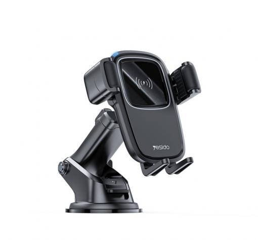 Стойка за кола с безжично зареждане Yesido C187 / Wireless Fast Charging Car Holder Yesido C187 15W - черна