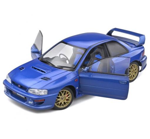 Метална кола Subaru Impreza 22b Sonic Blue 1998 - Solido 1:18