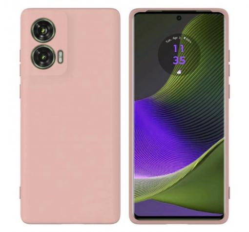 Силиконов калъф / кейс / Nano TPU за Motorola Moto G35 5G - светло розов гръб със защита за камерата