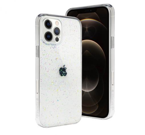 Луксозен гръб 3D SwitchEasy Starfield за Apple iPhone 12 / 12 Pro 6.1'' - прозрачен / брокат / Crystal