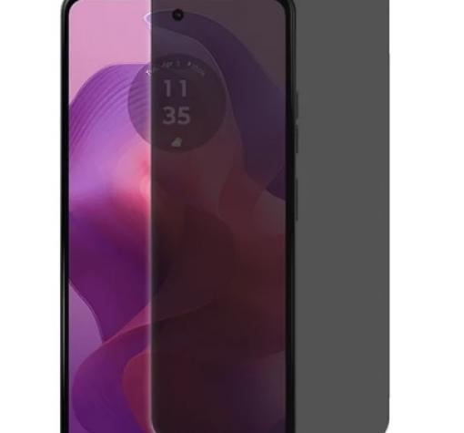 Privacy 5D full cover Tempered glass Full Glue screen protector Motorola Moto G24 / G04 / E14 / Privacy Извит стъклен скрийн протектор с лепило от вътрешната страна за Motorola Moto G24 / G04 / E14 - черен / прозрачен