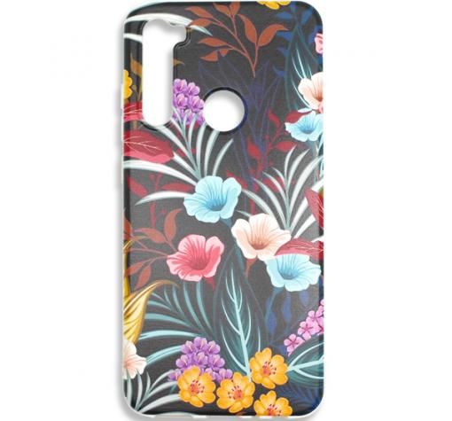 Луксозен силиконов калъф / гръб / TPU за Samsung A51 - Spring / черен с цветя