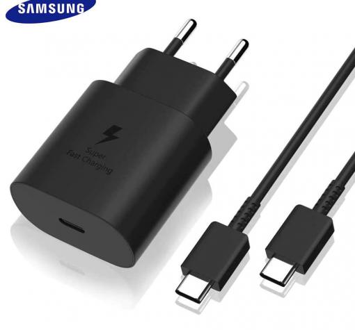 Оригинално зарядно комплект с кабел за Samsung S23 Ultra 5G 220V EP-TA800 Super Charge 25W