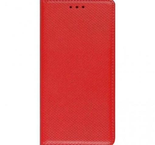 Кожен калъф Magnet Case със стойка за Xiaomi Redmi Note 8 - червен