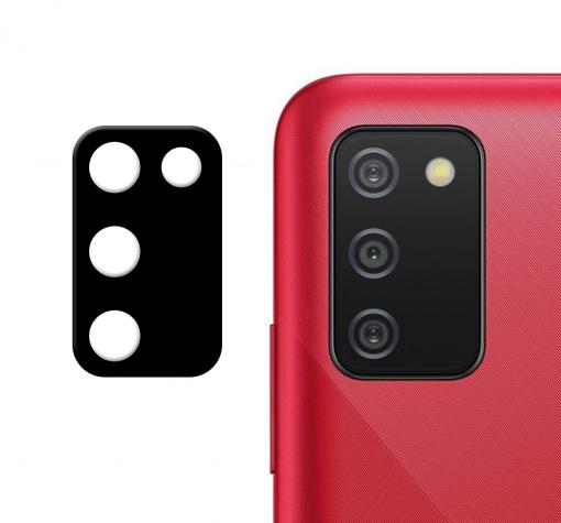 Удароустойчив протектор за камера / FLEXIBLE Nano Glass Camera Lens / на Samsung A02s - черен