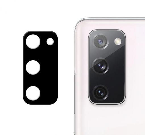 Удароустойчив протектор за камера / FLEXIBLE Nano Glass Camera Lens / на Samsung S20 FE - черен