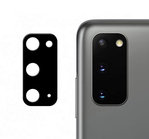 Удароустойчив протектор за камера / FLEXIBLE Nano Glass Camera Lens / на Samsung S20 - черен