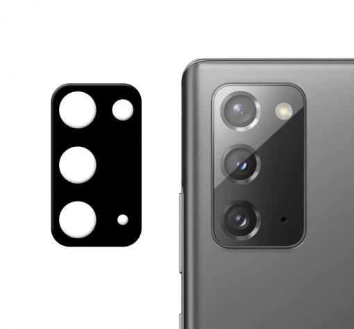 Удароустойчив протектор за камера / FLEXIBLE Nano Glass Camera Lens / на Samsung Note 20 - черен