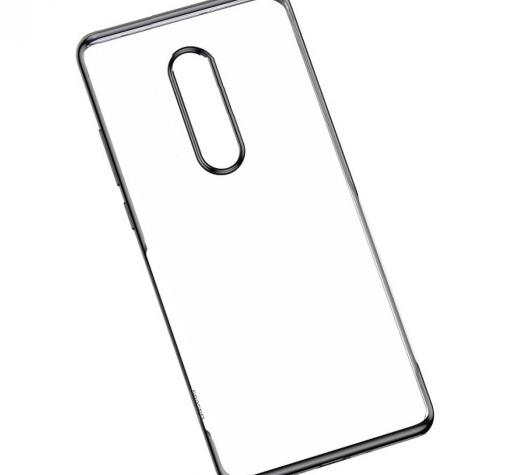 Луксозен силиконов калъф / гръб / TPU за Xiaomi Redmi 8 - прозрачен / черен кант