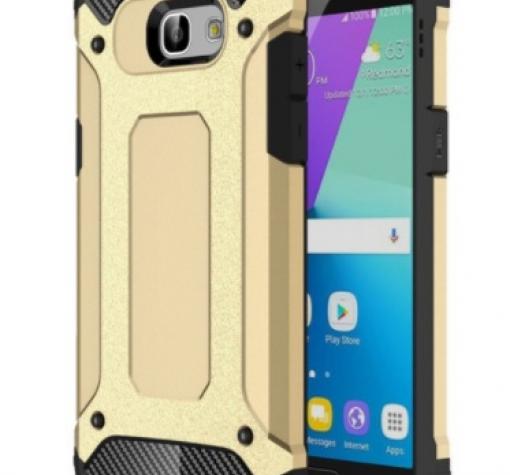 Силиконов гръб TPU Spigen Hybrid с твърда част за Samsung J3 2017 J330 - златист