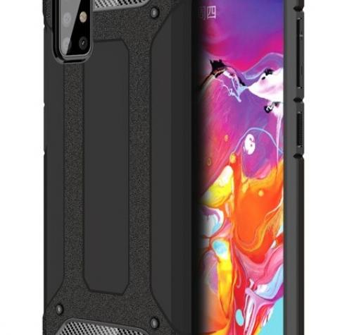Силиконов гръб TPU Spigen Hybrid с твърда част за Samsung A51 - черен