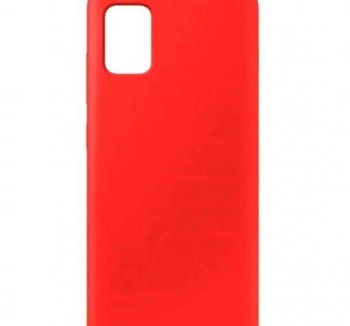 Луксозен силиконов гръб Silicone Cover за Samsung A51 - червен