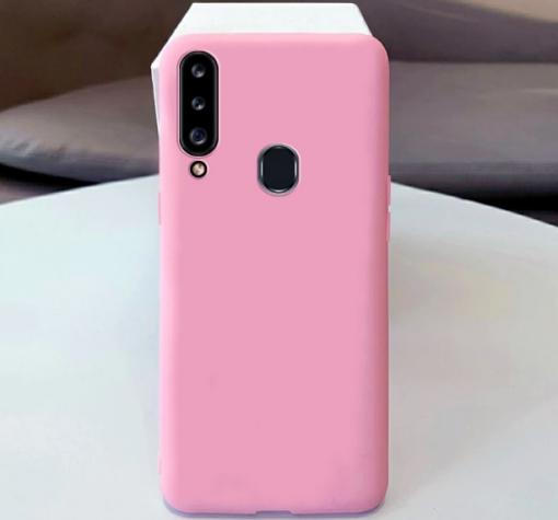 Луксозен силиконов калъф / гръб / Nano TPU за Samsung A20s - розов
