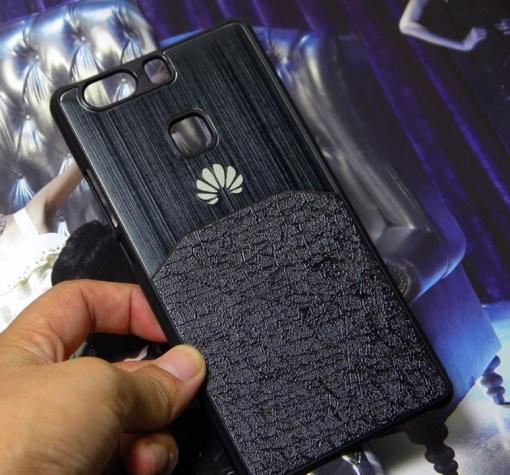 Луксозен твърд гръб Hybrid Case за Huawei P9 Plus - черен