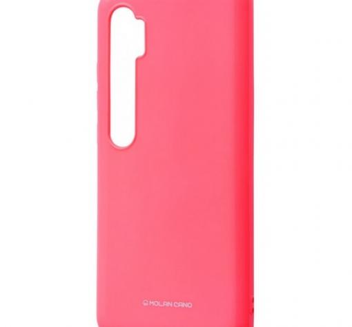 Силиконов калъф / гръб / Molan Cano Glossy Jelly Case за Xiaomi Mi Note 10 - розов / гланц / брокат