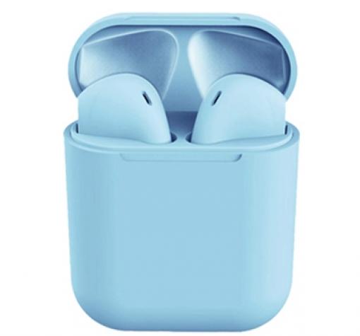 Безжични Bluetooth 5.0 слушалки i12 TWS / In-ear с тъч контрол - сини